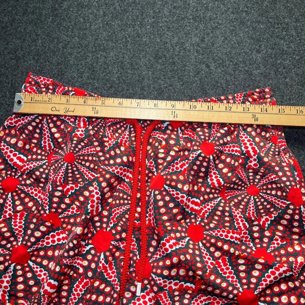 Vilebrequin Swim Shorts Mens L Red NWT Okorise Geometric Starburst Trunks